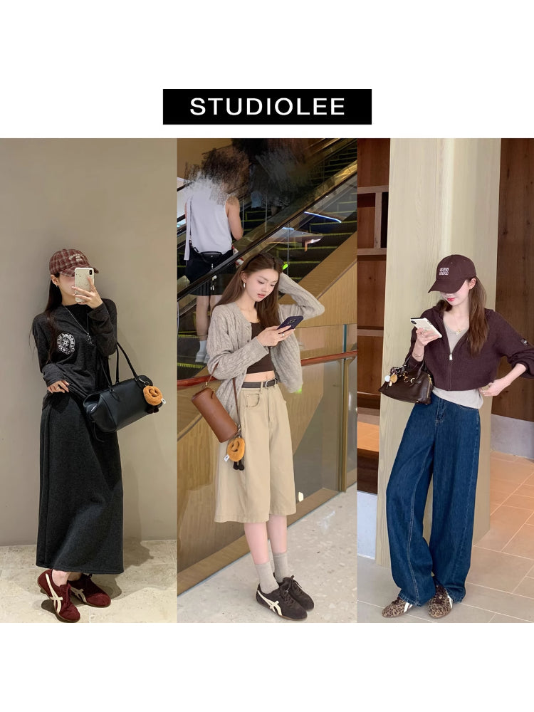 Qadın qəhvəyi dəri Alman məşq ayaqqabıları, 2025 yeni model, bəbir naxışlı, retro yumşaq dabanlı, gündəlik idman ayaqqabıları.