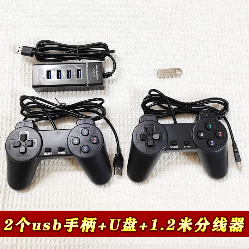 Oyun nəzarətçisi pc joystik noutbuk fc arcade Contra iki oyunçu simulyatoru win10 kompüter usb simli