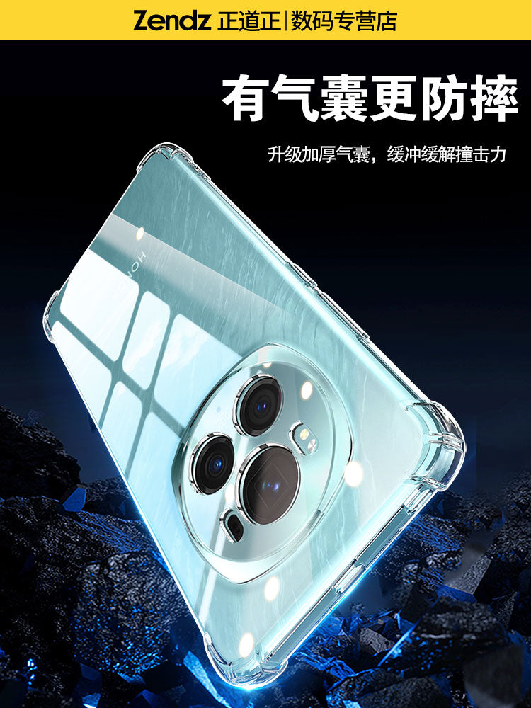 Zhengdao Honor magic6 mobil telefon qutusu, şəffaf hər şey daxil olmaqla, düşməyə qarşı Huawei Honor magic6 pro silikon magic6 son versiya Honor magic6 Porsche qadın və kişilər üçün yeni model üçün uyğundur.