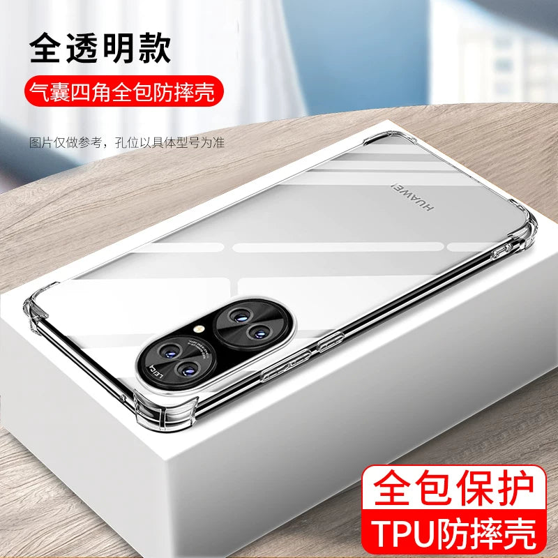 Huawei Mate40 mobil telefon qutusu üçün uyğundur mate40pro şəffaf mate40RS Porsche silikon yumşaq qabıq mate40E dörd künc hava yastığı hər şey daxil Pro ten oğlan və qızlar üçün yıxılmağa qarşı yeni qoruyucu örtük