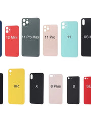 Apple X şüşə arxa qapağı iPhone8xr xsmax 11Pro12Promax13mini qabıq üçün uyğundur böyük deşik bölünmüş soyuq oyma arxa ekran 14pro arxa şüşə