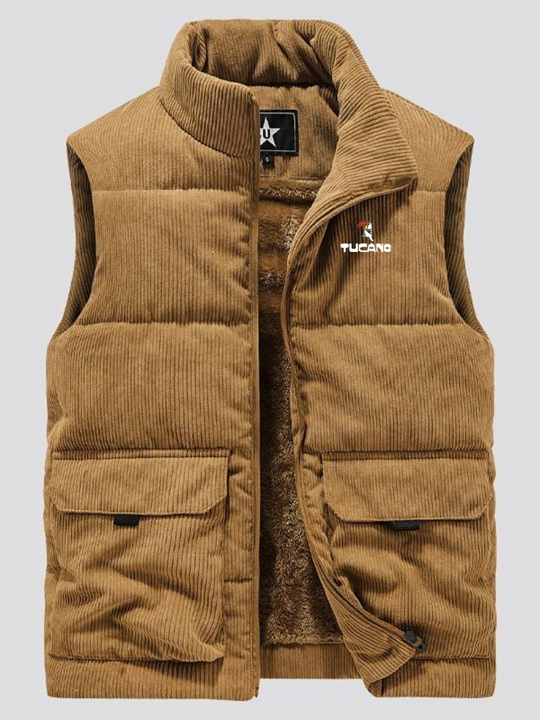 Kişilər üçün Ağacdələn Məxmər Jilet, Payız və Qış, Yun astarlı, Qalın, İsti, İş Geyimi Jilet Gödəkçə