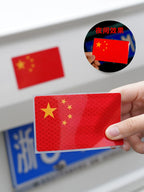 Avtomatik Güclü Yansıtıcı Etiket Beş Ulduzlu Qırmızı Bayraq Bamper Etiketləri Yaradıcı Modifikasiya Avtomobil Bədənini Gizlətmək 3D Çin Dekorativ Etiket Gecə Böyük