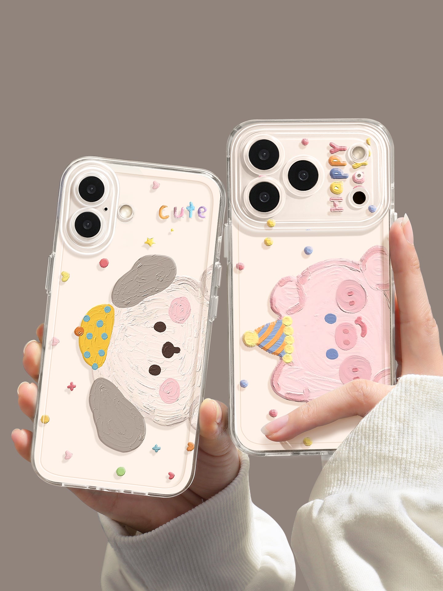 Uston Apple 17 mobil telefon qutusu üçün uyğundur, yeni iphone17promax yağlı boya piggy 17pro cute 16 yağlı boya bala 15 şəffaf 14 yumşaq qabıq 13 cizgi filmi 12 isti model 11 dəst 17air