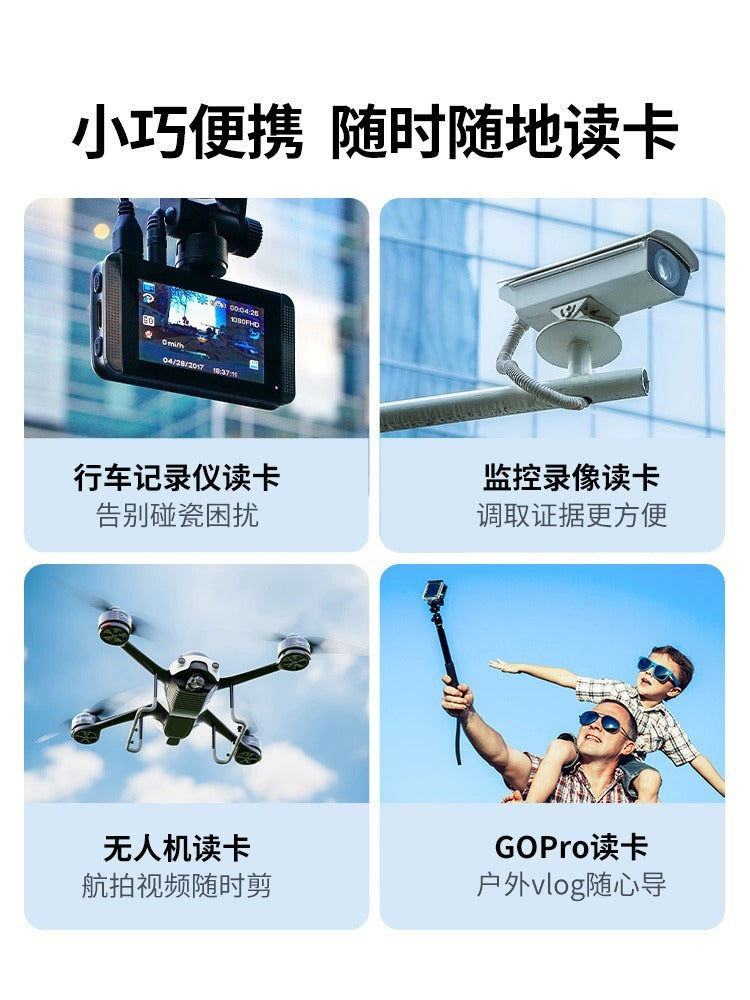 CF kart oxuyucu hamısı bir yerdə Canon Nikon ccd kamera SD yaddaş kartı TF yaddaş Android tip c yüksək sürətli USB3.0 Huawei Xiaomi Apple mobil telefonu və ya universal kompüter ipad