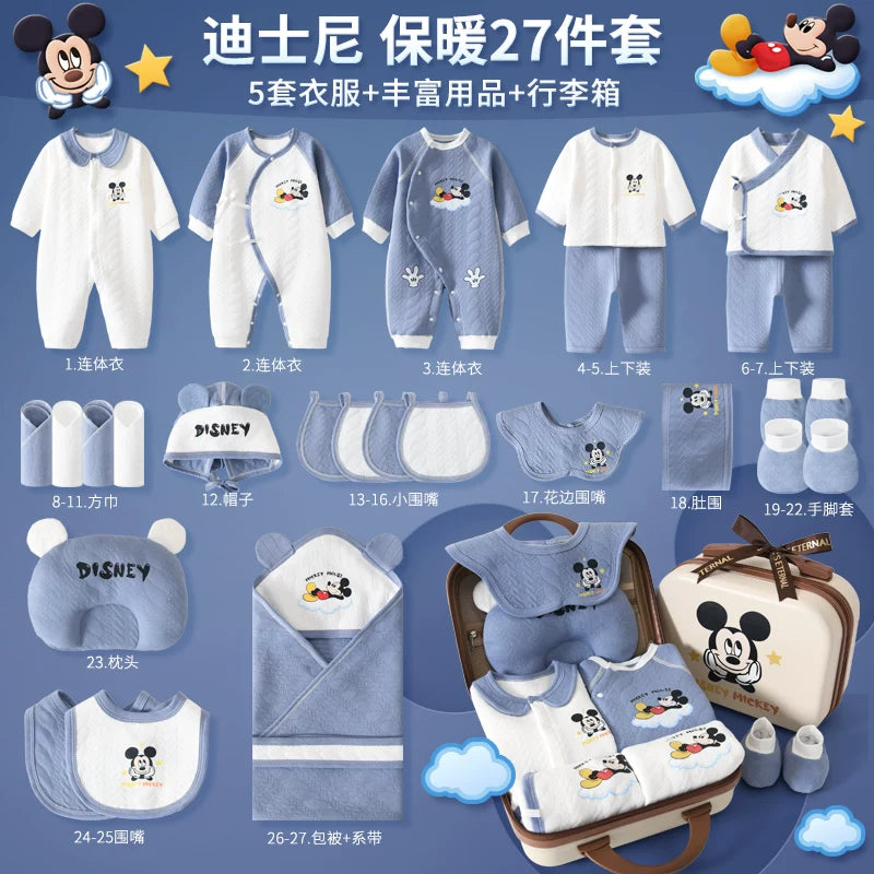 Disney təmiz pambıqdan hazırlanmış payız və qış üçün hədiyyə geyim dəsti, yeni doğulmuş körpələr, körpələr və bir aydan yuxarı körpələr üçün.