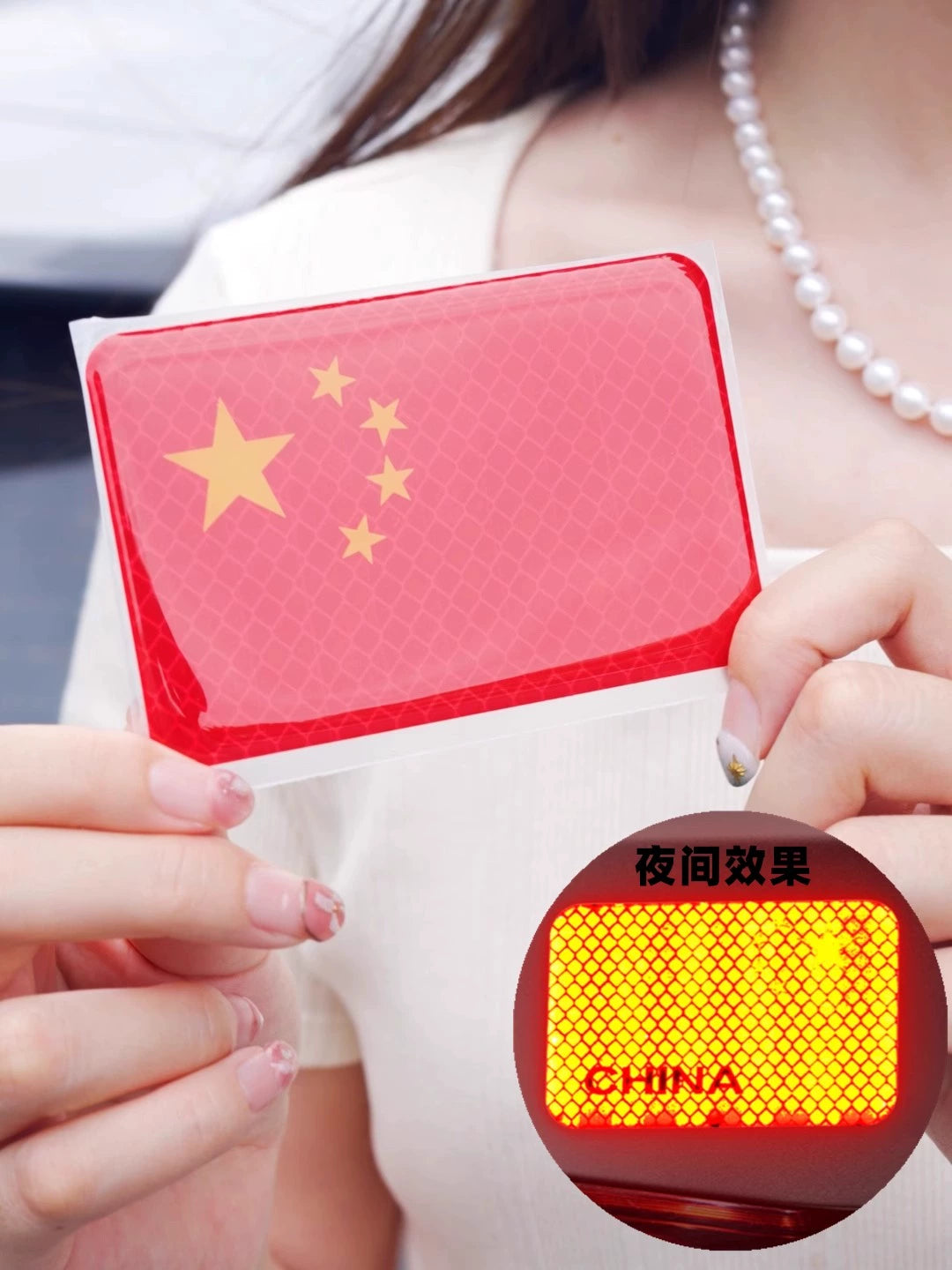 Avtomatik Güclü Yansıtıcı Etiket Beş Ulduzlu Qırmızı Bayraq Bamper Etiketləri Yaradıcı Modifikasiya Avtomobil Bədənini Gizlədən 3D Çin Dekorativ Sticker Suya davamlı Stereo