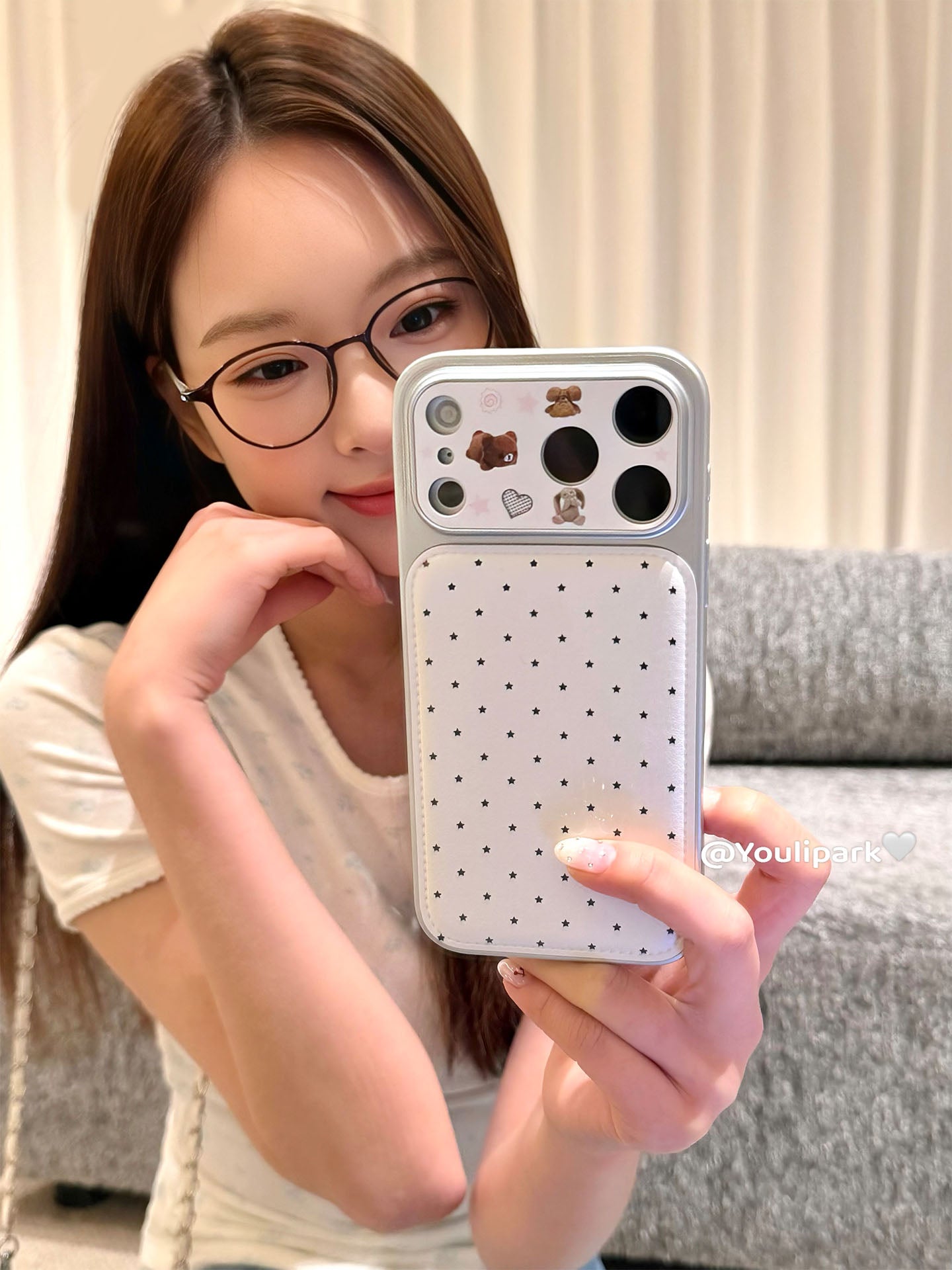 Yuri Park ins Koreya südü sevimli tam ekranlı ulduz ayı 17 17pro Apple 17ProMax cib telefonu qabı iPhone16 hər şey daxil 14 yeni 16Promax qadınlar üçün qoruyucu örtük