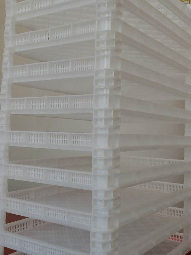 Qianlong 800 və 600 seriyalı qaldırılmış ayaqları plastik tək dondurucu çörək qabı mesh qabı ələk daşınan ayaqları daşınan bucaq