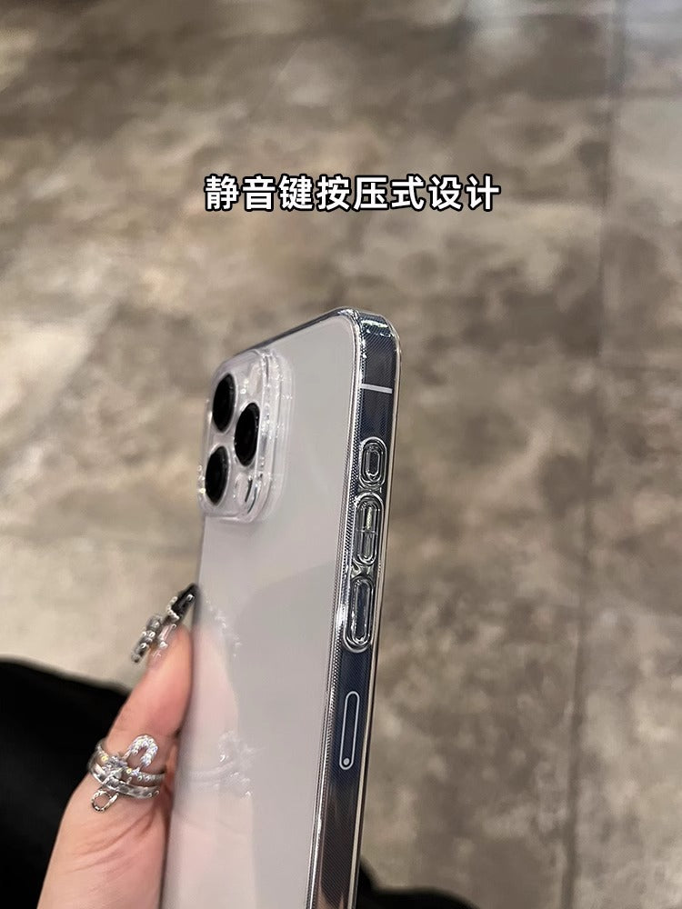 Telefonun yumşaq qabığı zədələnmir iphone16promax cib telefonu qabı 15pro şəffaf silikon yumşaq qabıq Apple 17proMax qabaqcıl ultra nazik 14plus sadə düşməyə qarşı 13/12 hər şey daxil qoruyucu örtük