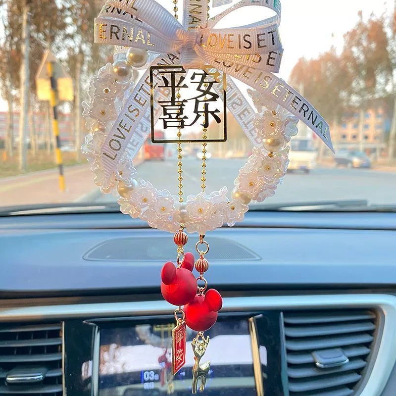 2025 Yeni Avtomobil Asqıları İnternet Məşhur Avtomobil Arxa Görünüş Güzgüsü Asma Qadın Avtomobili Yüksək səviyyəli Kulonlar Ornamenti Safe Joy