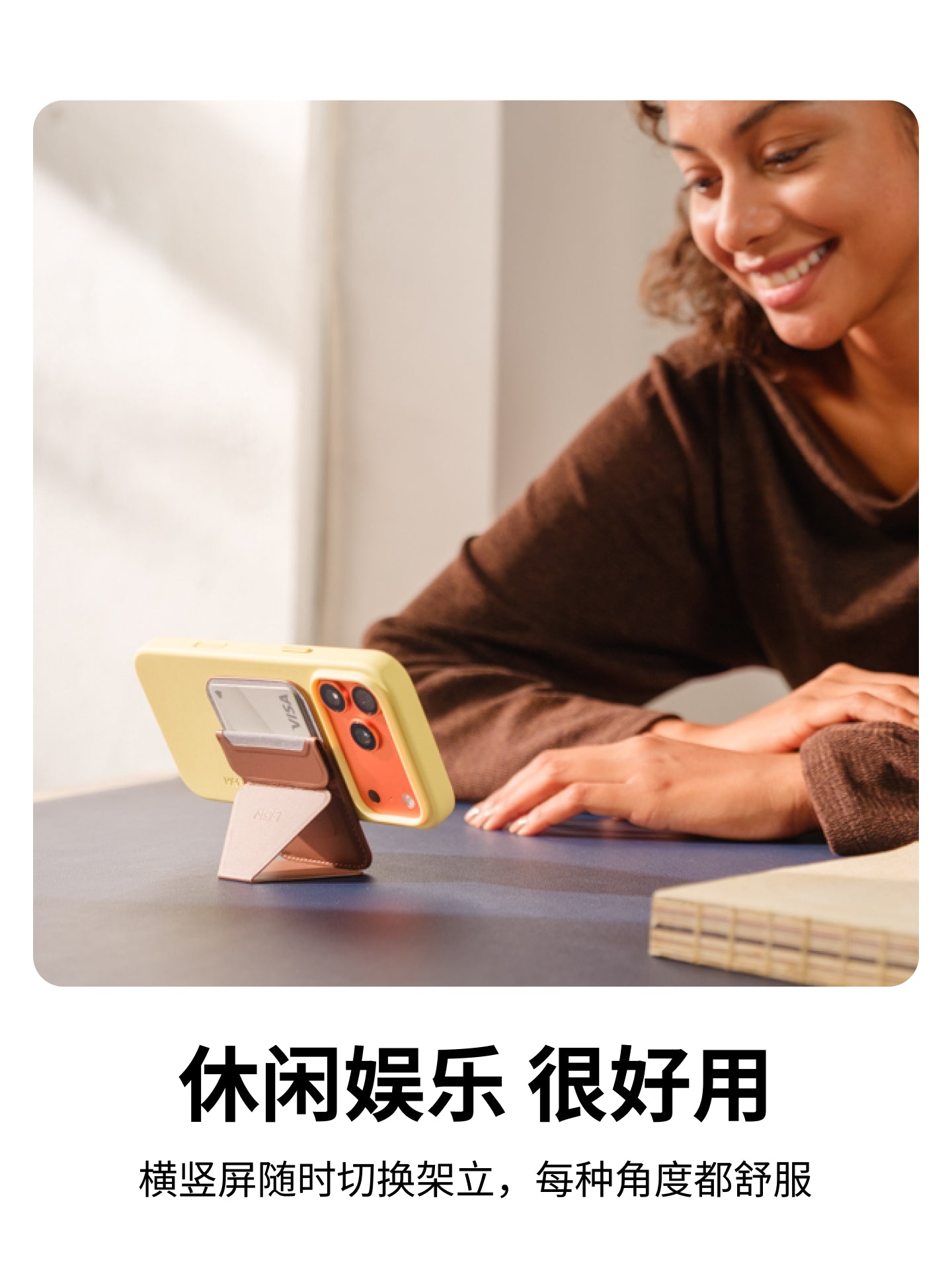 iPhone 17/16/15 üçün MOFT maqnit telefon tutacağı, ProMax kart tutacağı, Apple 14 masaüstü simsiz şarj selfisi MagSafe çoxfunksiyalı canlı yayım arxa stikeri, yeni model.