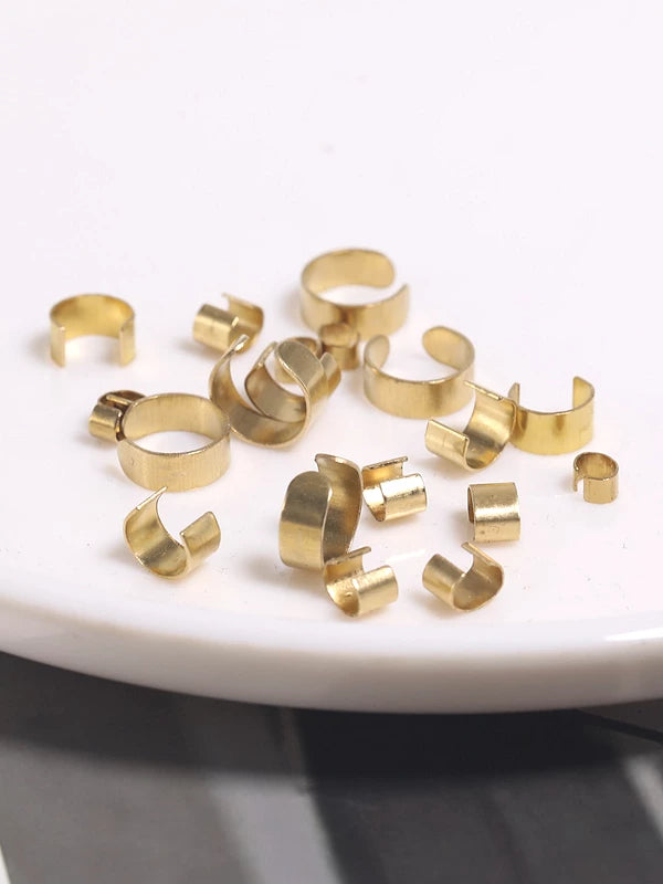 diy zərgərlik aksesuarları pirinç C formalı toqqa toqqa bilərzik boyunbağı zərgərlik ev əl işi materialları 10 ədəd