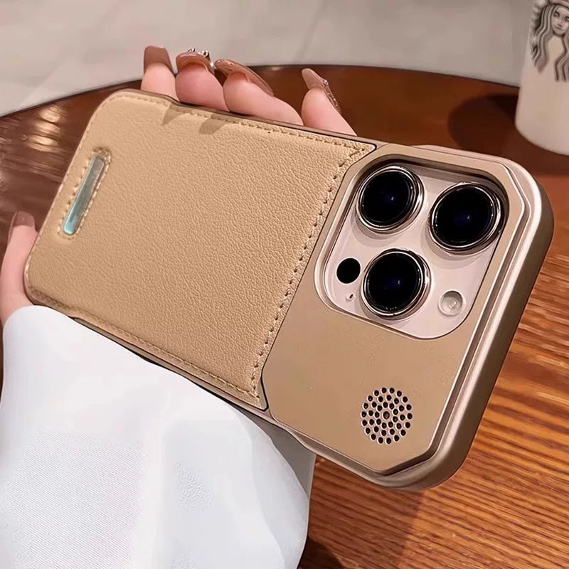 Apple 16promax mobil telefon üçün uyğun çərçivəsiz dəri yeni 17 aromaterapiya iphone15pro yüksək səviyyəli biznes 14plus ultra nazik istilik yayılması 13pro maqnit hər şey daxil 12PM düşməyə qarşı kişi