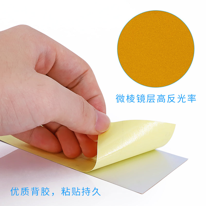 5cm10cm Qara Sarı Qırmızı Ağ Yansıtıcı Film Xəbərdarlıq lenti Yansıtıcı Etiket Döşəmə stikeri Suya davamlı təhlükəsizlik loqosu stikeri