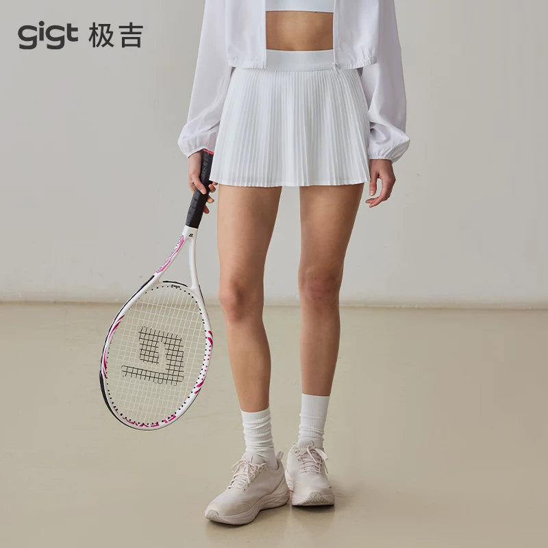 GIT Jiji İdman Tennis Ətəyi Qatlı Badminton Qaçış Şortu Yoqa Kostyum Qadın Gözəl Yarım Etek