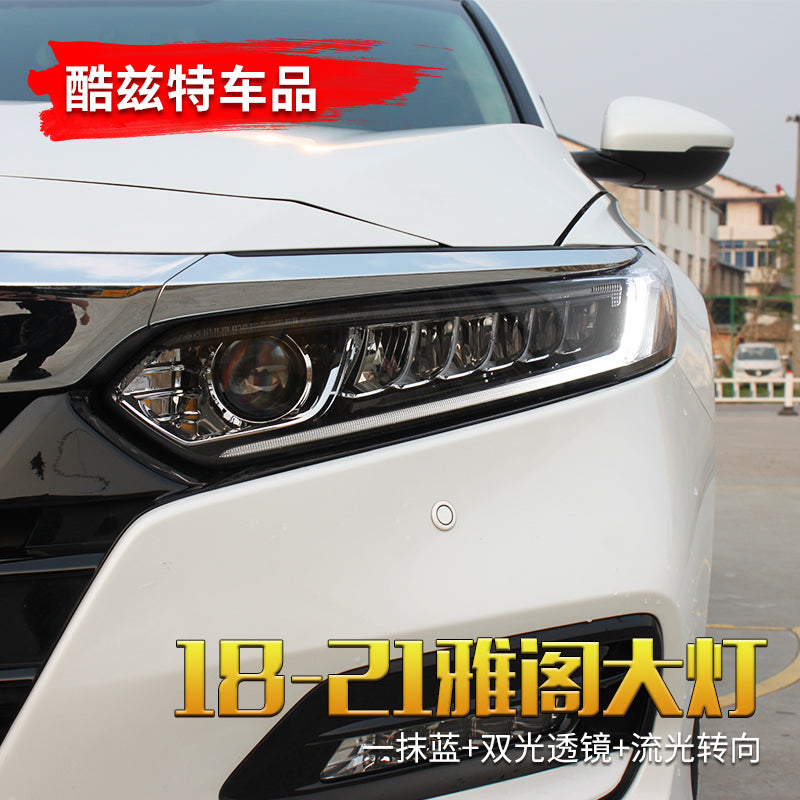 Ardıcıl dönüş siqnalları ilə təchiz olunmuş 2018-2022 Honda Accord 10-cu nəsil təkmilləşdirilmiş LED bi-ksenon proyektor fara dəsti üçün uyğundur.