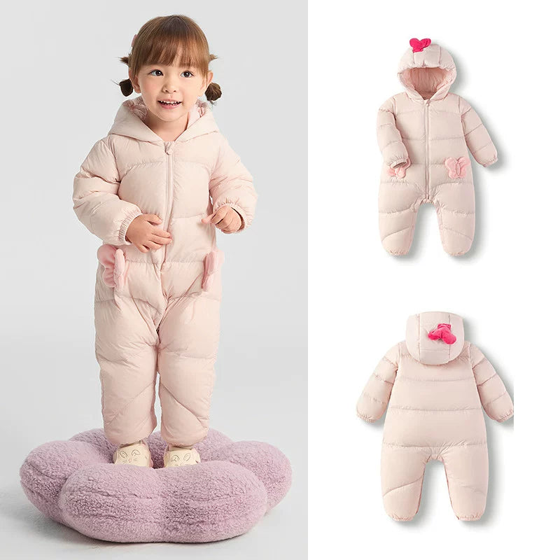 Balabala uşaq yüngül aşağı gödəkçəsi, oğlan və qızlar üçün körpə bodi, 2025 yeni model, körpələr üçün şirin qış geyimləri.