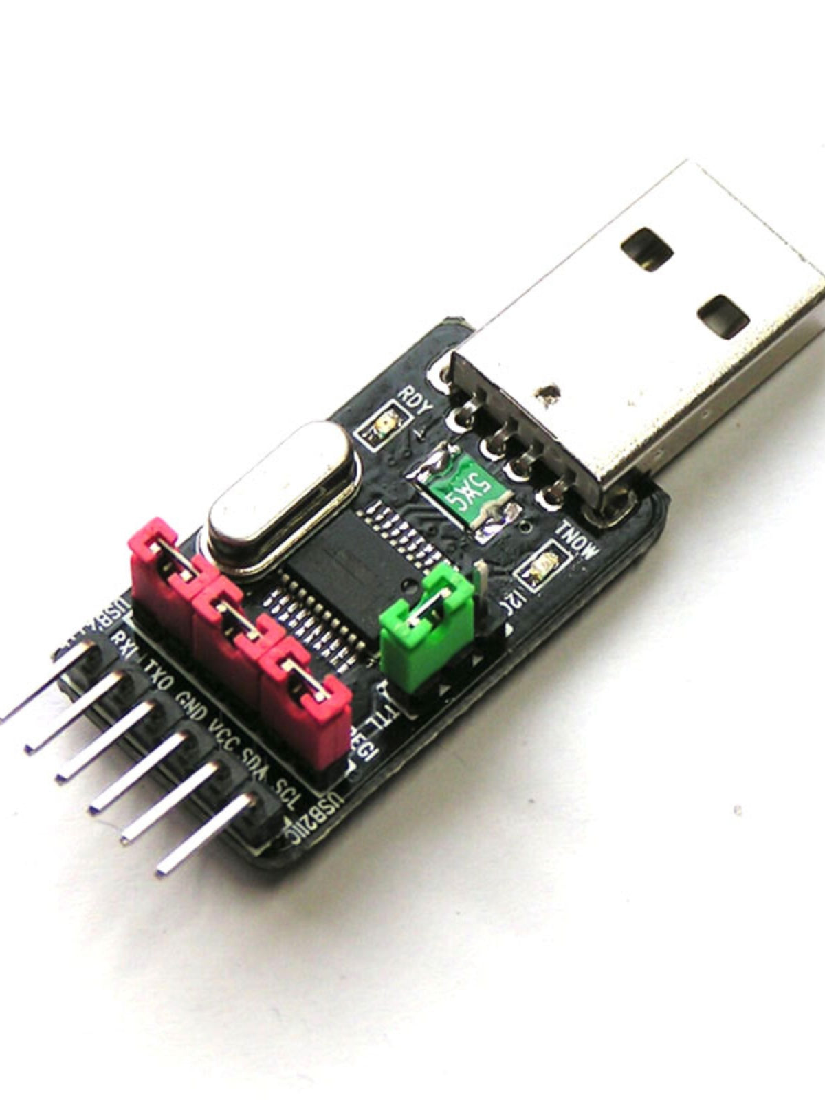 YS-CH341T modulu USB-dən I2C-yə IIC USB-dən UART-dan TTL-yə USB-dən serial porta ikili gərginlik