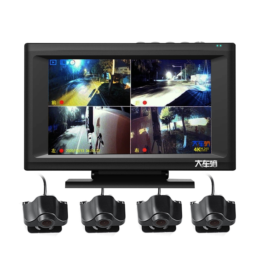 Səslə idarəetmə, geriyə çəkiliş kamerası, dörd kanallı səsyazma, 24V dövrəli səsyazma funksiyalı böyük yük maşını ötürücü kamerası.