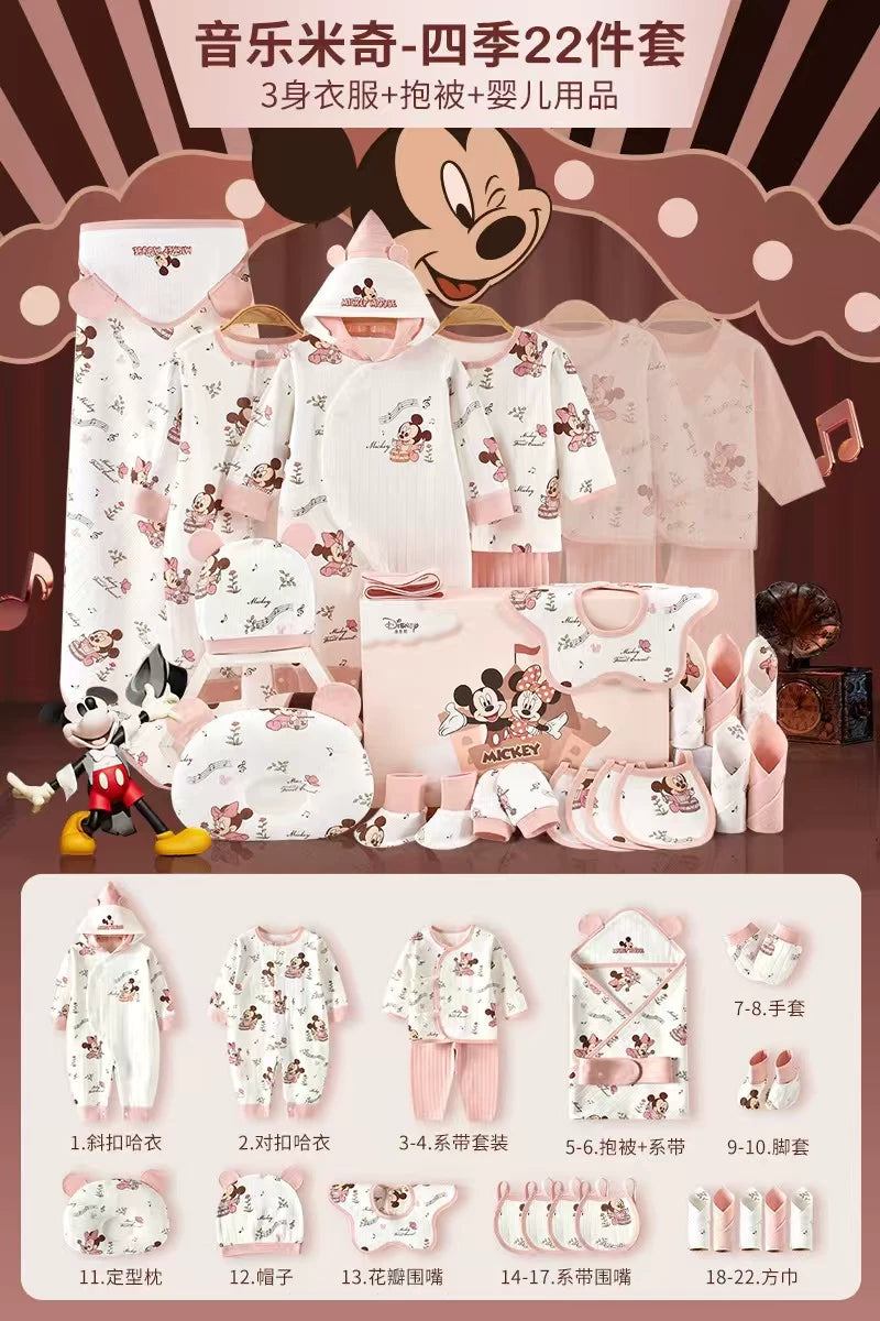 Disney Yenidoğulmuş Körpə Geyimləri Hədiyyə Dəsti, Təmiz Pambıq, Yenidoğulmuş Körpə Dolunay Hədiyyəsi, Xoş Gəlmisiniz Hədiyyəsi, Bayram Əşyaları