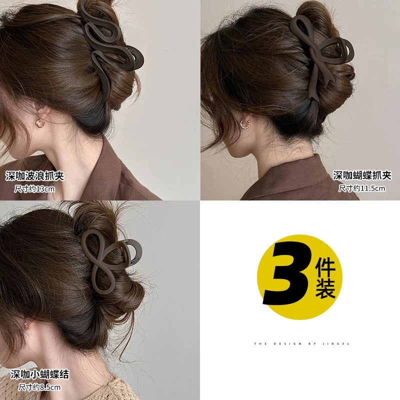 Qadın Saç Qısqacı 2025 Yeni Yüksək Uclu Buzlu Köpəkbalığı Qısqacı Başın Arxasındakı Qalın Saçlar üçün Əlavə Böyük Ölçülü Saç Qısqacı