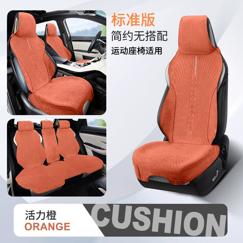 Yeni Gələn Zamşa Avtomobil Oturacaq Yastığı Bütün İl Boyu Neytral Rames Nəfəs ala bilən Nazik Qış Oturacaq Yastığı Yarım Paket Avtomobil Paletləri Oturacaq örtüyü