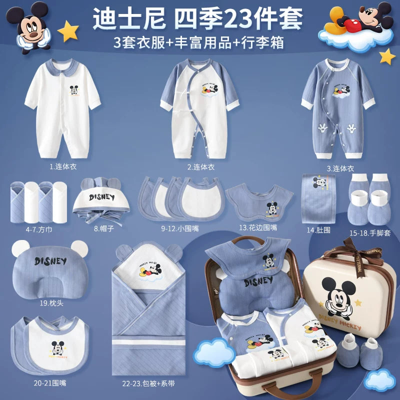 Disney təmiz pambıqdan hazırlanmış payız və qış üçün hədiyyə geyim dəsti, yeni doğulmuş körpələr, körpələr və bir aydan yuxarı körpələr üçün.