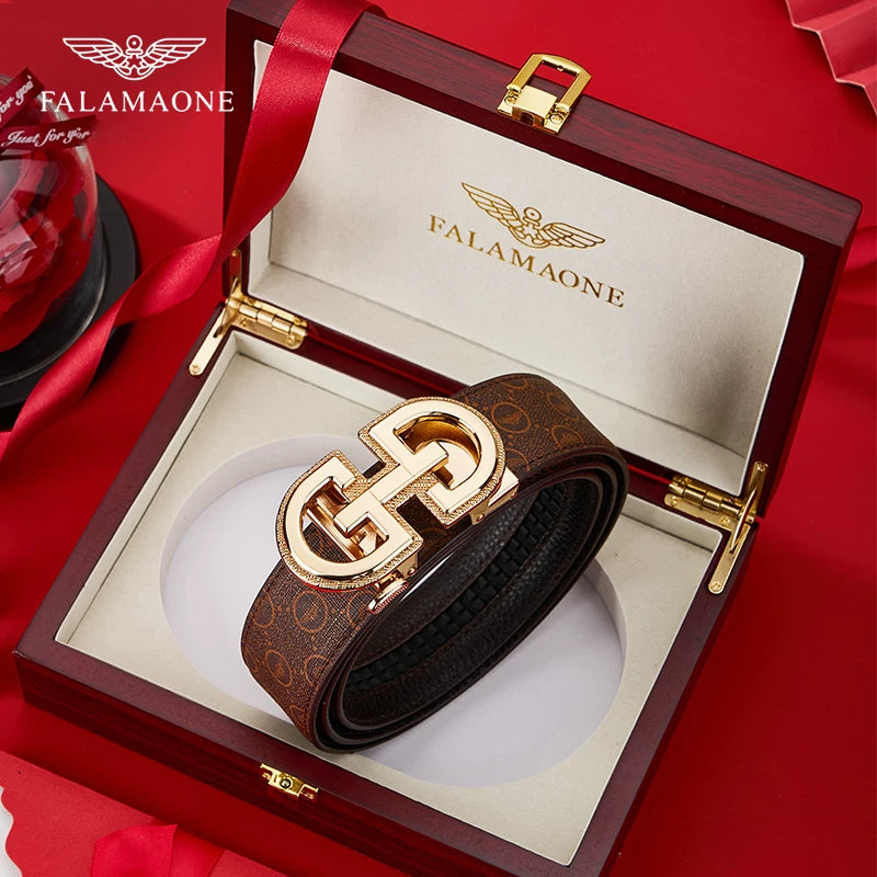 Armani men's genuine leather belt, 2025 new style, fashionable luxury brand, high-end men's pure cowhide leather belt.