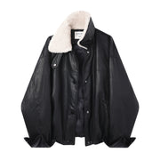 Cholisa Motosiklet Dəri Gödəkçəsi 2025 Yeni Payız və Qış Qalınlaşdırılmış, Yuyulmayan PU Dəri Qara İsti Aşağı Gödəkçə Qadınlar üçün