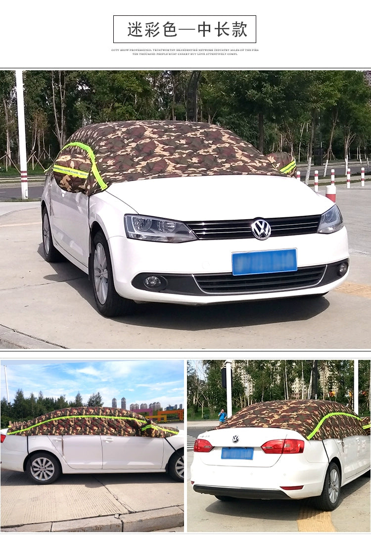 Qış Xüsusi Avtomobil Geyimi Yarım Örtük Şimal-Şərqi Pambıq Qardan Davamlı Soyuğa Davamlı Şaxtaya Davamlı Qalınlaşmış İstilik Texniki Ön Ön Ön şüşə Avtomobil örtüyü