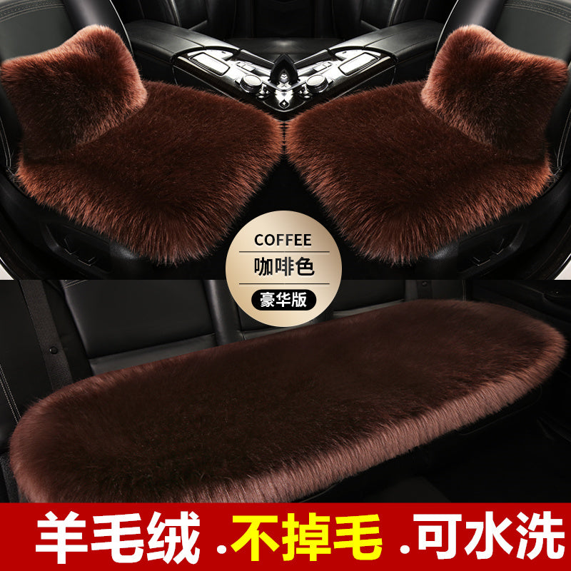 Qalınlaşmış Avtomobil Yastığı Qış Kaşmir Üç Parçalı Dəst Heattech Qısa Yun Qış Oturacaq Yastığı Avtomobil Ayaqaltıları Tək Oturacaq Sürüşməyən Universal