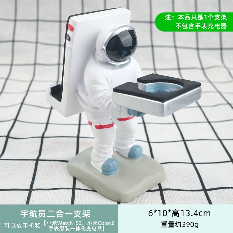 Astronavt mövzulu telefon tutacağı, televizor/iPad/planşet dayağı, masaüstü üçün tənbəllik dəstəyi, yaradıcı bəzək, astronavt hədiyyəsi.