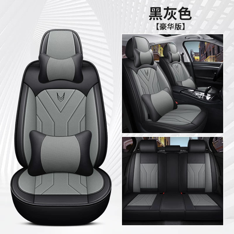Specially designed for fall and winter, all-season car seat cushions, full-coverage, breathable Nappa leather seat covers.