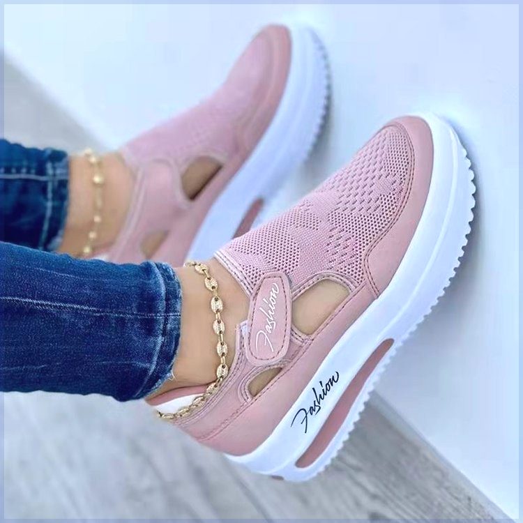 2022 Qadın Ayaqqabı Böyük Ölçülü Gündəlik Tək Yastı Fly Knit Br