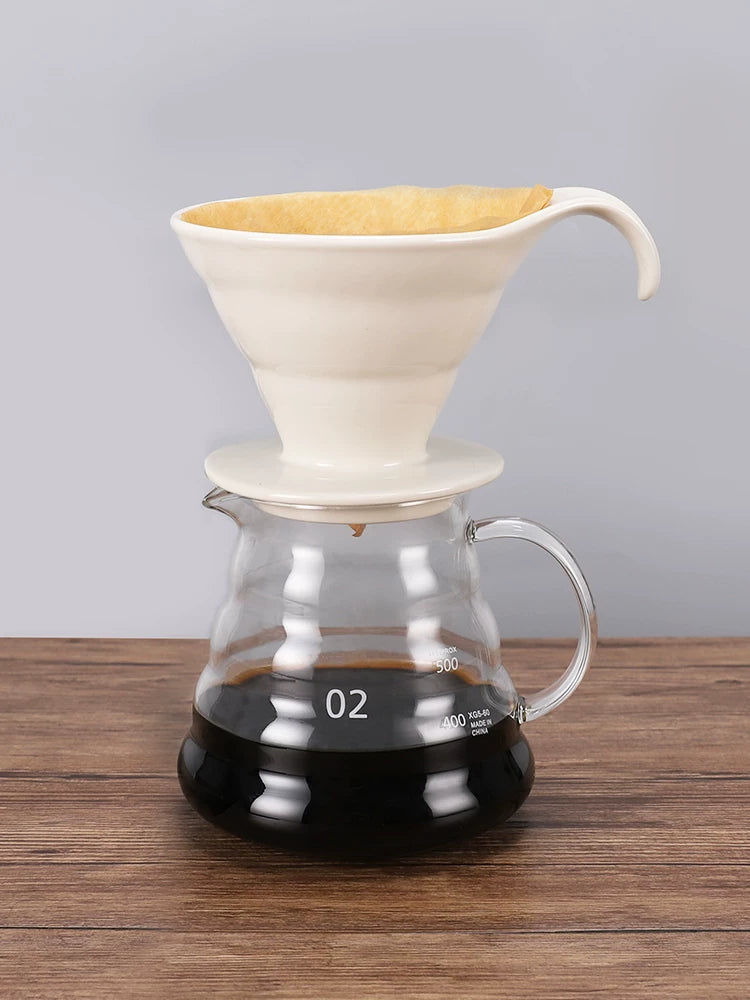 Əl dəmlənmiş qəhvə filter fincanı v60 filter fincan damcı tipli portativ evdə əl ilə dəmlənmiş qəhvə dəsti filtr fincan qəhvə qabları