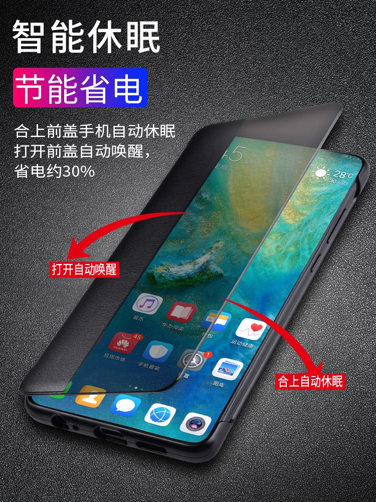 Huawei p30pro mobil telefon qutusu mate30pro ağıllı dəri qutu üçün uyğundur, flip örtüyü pura80 qoruyucu örtük mt70 hər şey daxil olmaqla, düşməyə qarşı mate20x versiyası kişi və qadın ultra nazik mate40/P60 əyri ekran