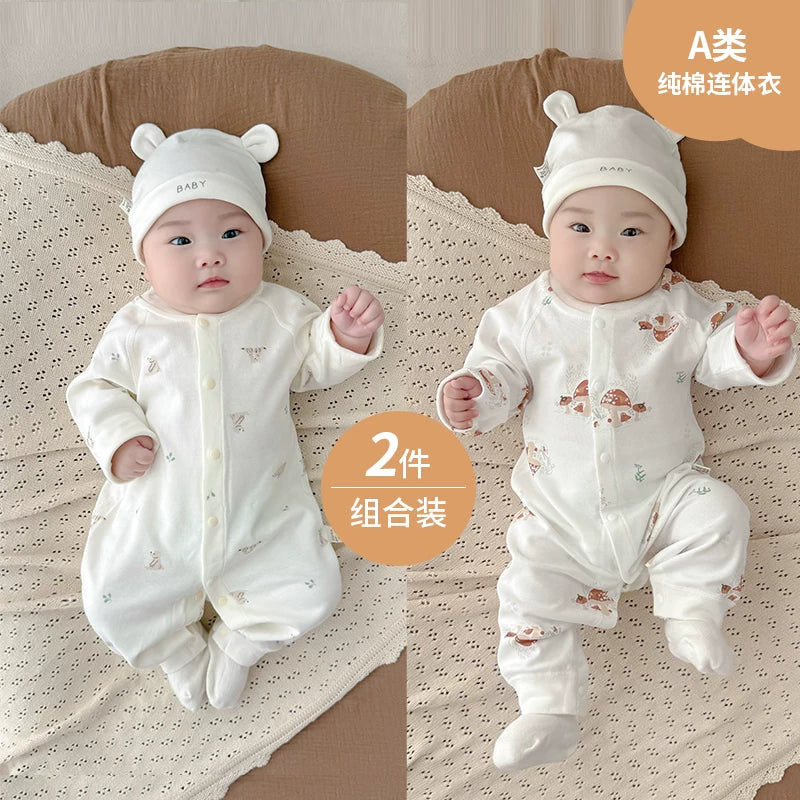 Payız, oğlan və qız uşaqları üçün körpə geyimləri, pijamalar, yeni doğulmuş körpələr üçün alt paltarları, yaz və payız üslubları, təmiz pambıq əsas təbəqə, erkən payız geyimləri