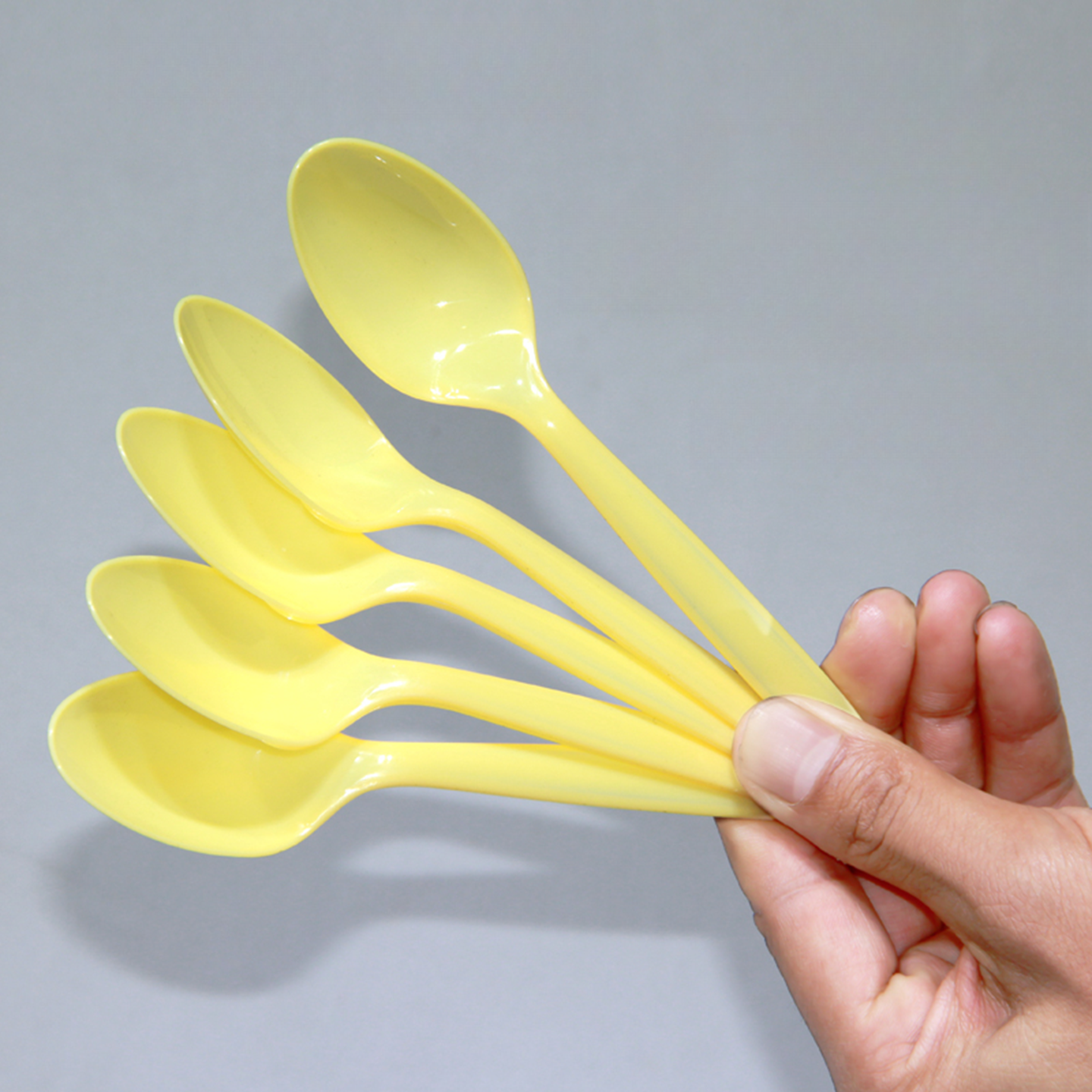 Qatılaşdırılmış birdəfəlik qaşıq şəffaf plastik qaşıq DS1 müstəqil böyük şorba qaşığı qırxılmış buz buz tozu qaşığı desert pudingi