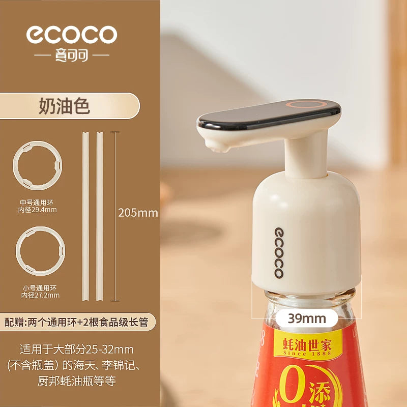 ecoco istiridyə sousu sıxan məişət tənzimləyicisi universal nasos başlığı xüsusi istiridyə sousu şüşəsi artefakt qida dərəcəli sıxmaq üçün başlıq