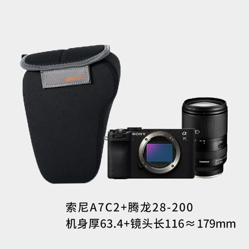 Martin güzgüsüz kameranın daxili çantası qalınlaşdırılmış bir maşınlı bir obyektivli SLR qoruyucu qutu Sony, Fuji, Canon, Nikon, Panasonic və Leica üçün uyğundur, universal anti-toqquşma, şok udma və düşmə əleyhinə, kiçik yüngül portativ saxlama çantası