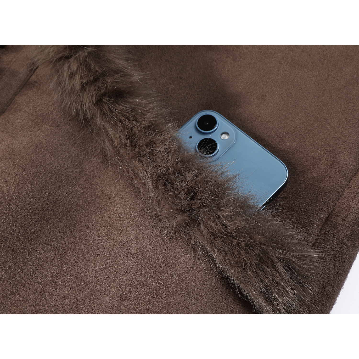 Cholisa Payız/Qış Xəz astarlı Orta Uzunluqlu Palto, Retro Koreya Üslubunda, Qadınlar üçün Unikal və Super Gözəl Xəz Palto