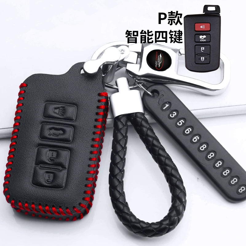 Toyota açar üzlükləri, Levin, Camry, Highlander, RAV4, Avalon və Corolla avtomobil açar üzlükləri, orijinal dəri üçün uyğundur.