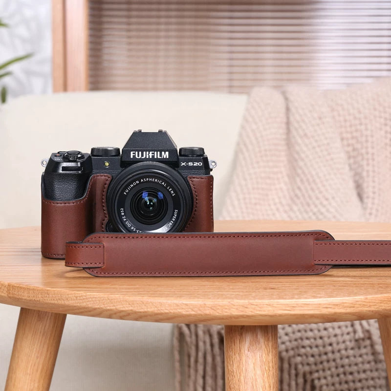 Fujifilm XS20 qoruyucu qutu XT50XT30 üçüncü nəsil ikinci nəsil X100Vi kamera çantası baza aksesuarları əsl dəri xm5xe5