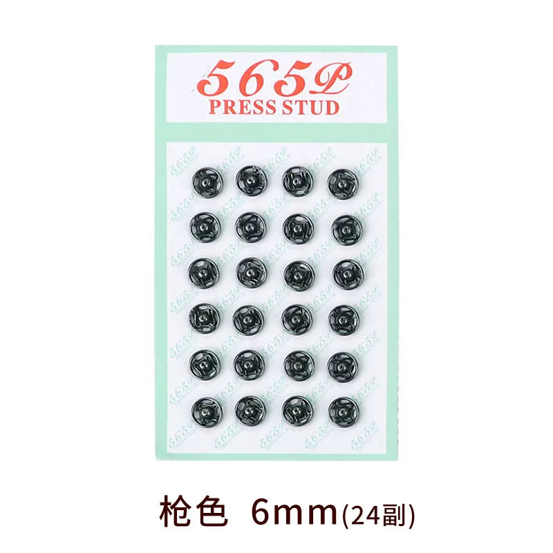 Sabit metal tüpürcək dəsmal 6 mm gizli toqqa 565 təkan düyməsi böyük yapışdırıcı düymə mini ekspozisiyaya qarşı görünməz mis düymə