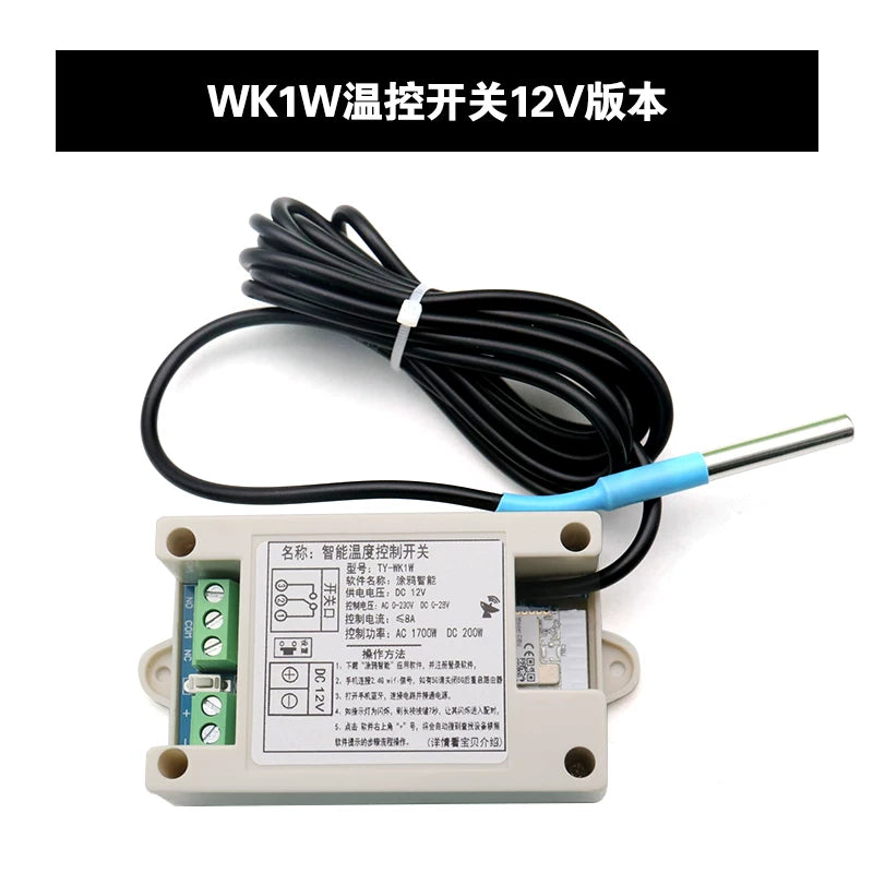 Tuya ağıllı temperatur sensoru mobil wifi uzaqdan elektron termometr su qızdırıcısı balıq tankı soyuq saxlama termostatı
