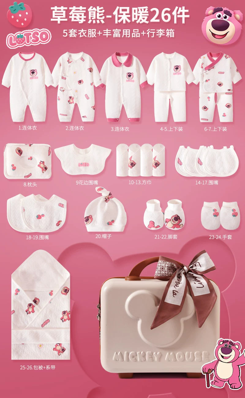 Disney Yenidoğulmuş Körpə Geyimləri Hədiyyə Dəsti - Yenidoğulmuşlar, Bir Aylıq Bayram və Yüksək Səviyyəli Hədiyyə üçün İdealdır