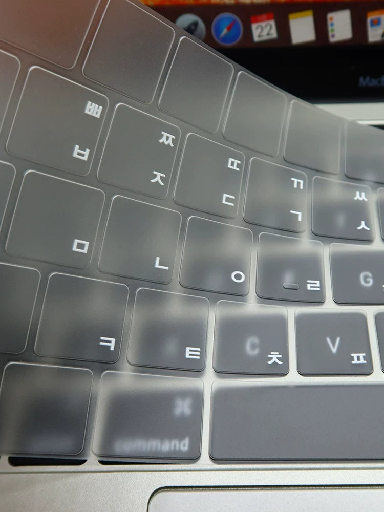Mac üçün uyğundur Apple Macbook12/air13/pro/13.3/14/14/15/16 düymlük Koreya klaviatura filmi şəffaf