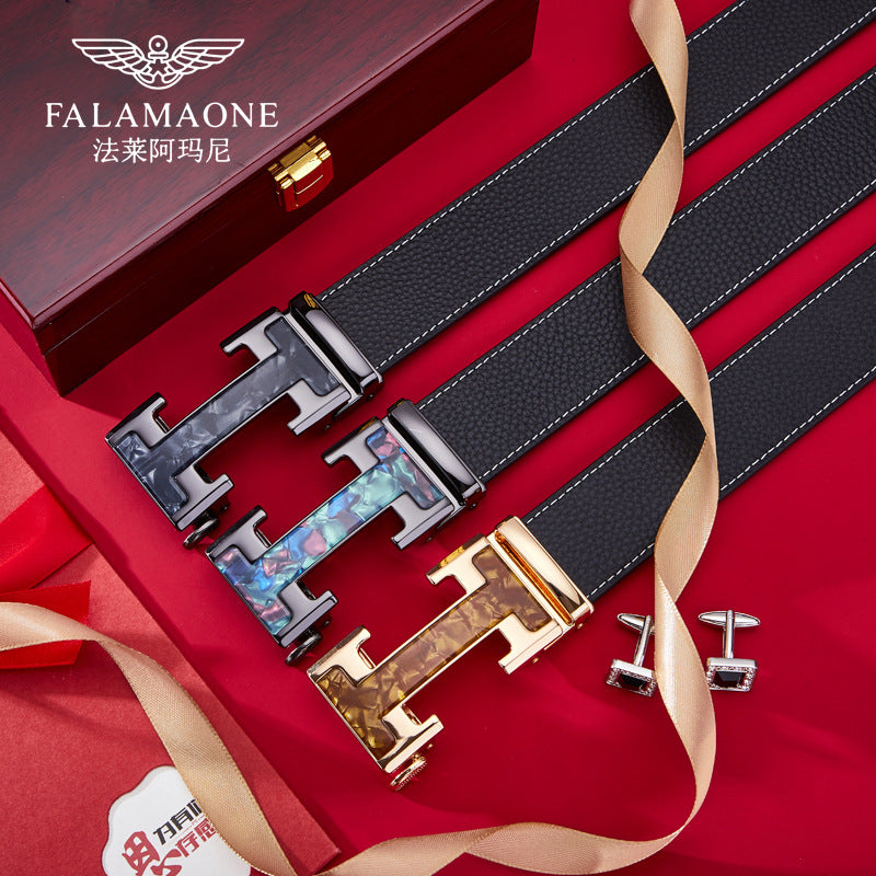 Falley Armani Kişilər üçün Həqiqi Dəri Kəmər, Çoxfunksiyalı Şalvar Kəmər, Təmiz İnək Dərisi, Gənclər üçün Markalı Kişilər üçün Gündəlik Kəmər