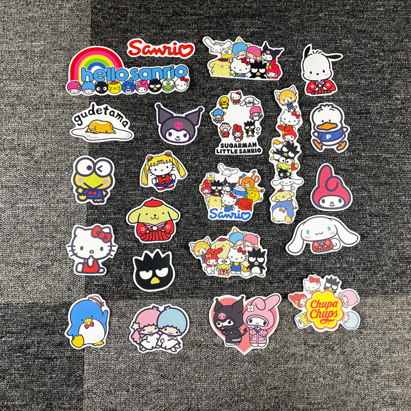 Sanrio pudinq iti böyük qulaqlı it sərin pinqvin yumurtası iri gözlü qurbağa cizgi filmi noutbuk çamadanı stiker rəsm